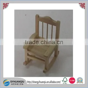 MINI ROCKER DOLL SIZE WOODEN ROCKING CHAIR TEDDY BEAR BARBIE TOY CLOTHES PINS CN thumbnail-1