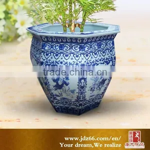 Modern Design Excellent Quality Handpainted Antique Chinese Ceramic Flower Pots for Decoration thumbnail-2