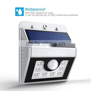 8 LED Black Outdoor Solar Powered Security Led Linear Light thumbnail-1