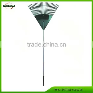 26 Teeth, Long Steel Handle/wood Handle, Plastic Leaf Rake thumbnail-1
