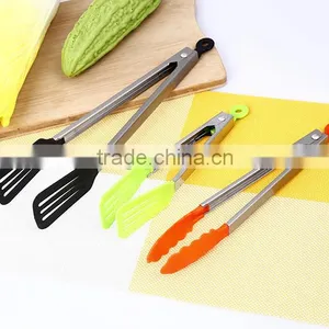 UJ16 9 Inch High Quality Stainless Steel Serving Tongs thumbnail-4