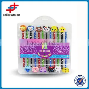 Designed Wooden Pencil, Natural Wood Pencils 12pcs/set thumbnail-1
