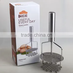 High Quality Cheap Creative Kitchen Stainless Steel Self-motion Press Mashed Potato Vegetables Ricer Mashers Maker as Seen on tv thumbnail-1