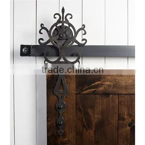 High Quality Hot Sale Barn Door Sliding Flat Steel Black Door Roller and Track With Soft Closer thumbnail-5