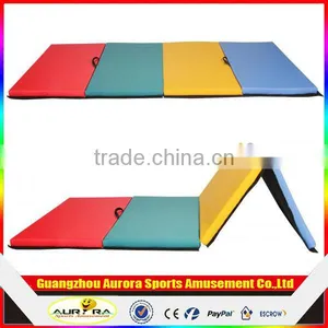 Mixed 4'x10'x2" Thick Folding Panel Gymnastics Mat Gym Fitness Exercise Mat thumbnail-2