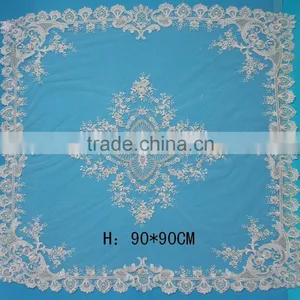 New Design Cording Cheap Price Table Overlay Embroidery Square Table Cover thumbnail-1