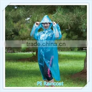 Blue Cheap PE Raincoat Prices thumbnail-1