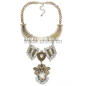 2016 Big Brand Vintage Alloy Statement Pendant Necklace Jewelry ,women Costume Jewelry thumbnail-3