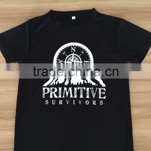 32S Soft Black Polyester Tshirt ,100%polyester t Shirt in High Count thumbnail-1