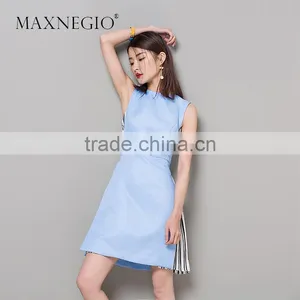 2017 New Fashion Elegant Ladies Casual Midi Dress Plus Size Women Dresses Summer thumbnail-3