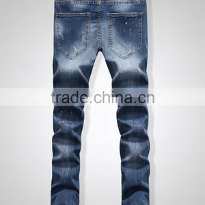 The New Fashion Popular Have Paint Splash the European and American Style Washed Men Jeans thumbnail-2
