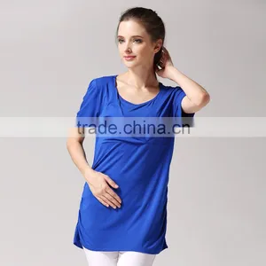 Leisure Outdooor Maternity Clothing Mode Style Breastfeeding Clothes Loose and Comfortable Pregnant Mother T-shirts thumbnail-5