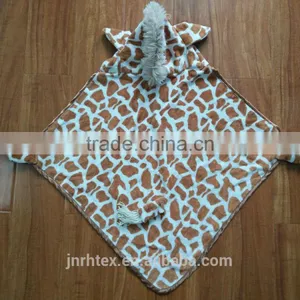 Super Soft Cotton Velour Animal Head Plush Baby Blanket thumbnail-1