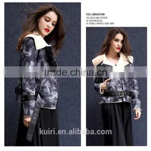 2015 Fashion Show Style Real Merino Sheep Fur Coat Women Sheep Shearing Fur Jacket Winter Thick Sheep Fur thumbnail-2