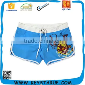 100% Polyester Women Logo Print Board Shorts Surfing Shorts thumbnail-1