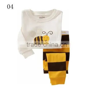 S32649W 2017 Kids Clothes Baby Boys Long Sleeve Cotton Pajamas Childrens Sleepwear Pyjamas Sets thumbnail-1
