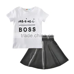 Wholesale 2 Pieces Girl T-shit and Skirt Set Children Clothes Set thumbnail-1
