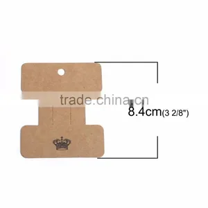 Paper Jewelry Display Card Brown Crown Pattern 8.4cm(3 2/8") x 7cm(2 6/8"), 1 Piece thumbnail-2