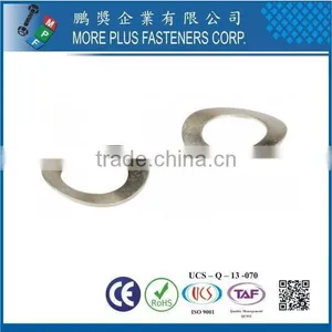 Taiwan Stainless Steel 18-8 Copper Brass Aluminum Curved Washer Curved Spring Washers Custom Curved Washers thumbnail-1