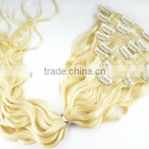 Clip in Platinum Blonde Hair Extensions,hair Clips in thumbnail-1