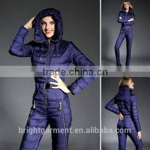 One Piece Down Jumpsuits for Lady Snow Wear Women's Down Coats Slim Bodysuit thumbnail-1