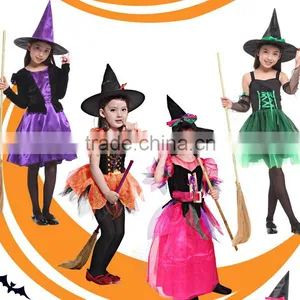 Elegant Halloween Holiday Kids Witch Dress thumbnail-3