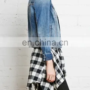 China Factory Supply Long Sleeve Classic Denim Jacket Women Cheap Wholesale thumbnail-3