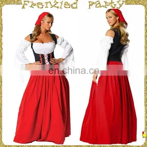 German Beer Wench Long Medieval Oktoberfest Costume thumbnail-1