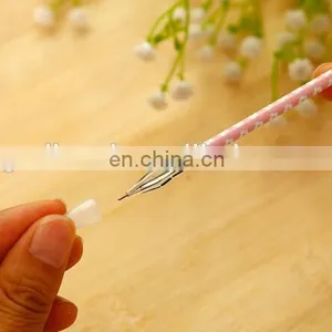 Creative Stationery Black Gel Pen Diamond Head Refills For 0.38mm Office Supplies Flower Printed Gel Pen Refill thumbnail-6