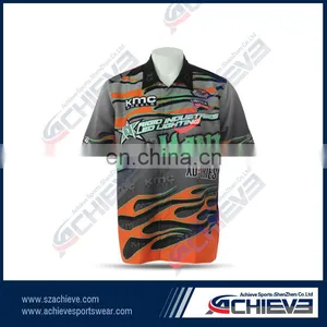 Wholesale Sublimated Button up Racing Shirts thumbnail-3