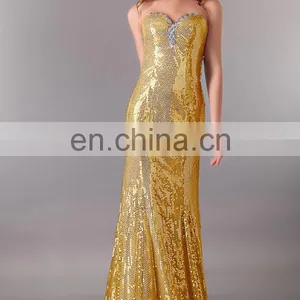 Grace Karin Sexy Shinning Sequins Sleeveless Long Floor Length Prom Party Gown Evening Dresses CL2531-1 thumbnail-3