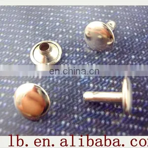 7mm Silver/gold/brass.. 2013 New Fashion High Quality Metal Leather Belt Double 5mm Double Cap Rivet thumbnail-1