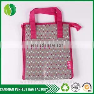 Custom Logo Printing Trendy Cheap Picnic Grocery Insulated Zipper Aluminium Foil Cooler Bag thumbnail-5