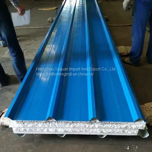 970 Insulation Board Metal Roofing Sheet Sandwich Panel Water Proof Sandwich Sheet thumbnail-1