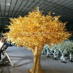 Fiberglass Trunk Golden Artificial Banyan Tree for Decoration thumbnail-3