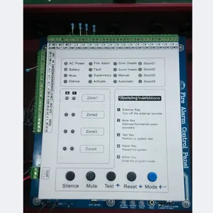 Fire Alarm Control Panel 4 Zones Conventional Fire Alarm System Security Panel Fire Host Master Panel thumbnail-2