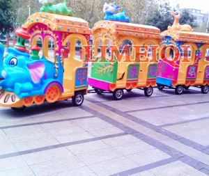 14 Seats Animal Train Funfair Rides Elephant Electric Track Train thumbnail-1