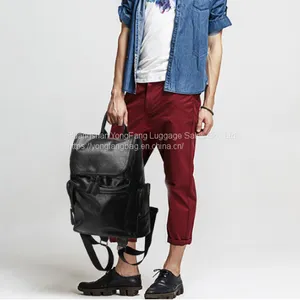 New Leather Casual Backpack Computer Bag thumbnail-1