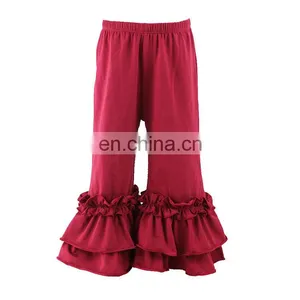 Kids Girls Bell Bottom Flare Pants Wide Leg Pants Printed Floral Flare Palazzo Pant Trousers 20colors 5 Size Free Shipping thumbnail-1