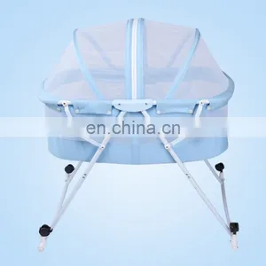 Organic Multifunction Muslin Crib Luxury Swinging Baby Crib thumbnail-3