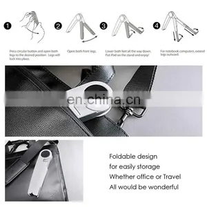 Foldable Aluminum Laptop Stand for 10-15 Inch Tablet Mobile Phone Rotate Portable Holder Folding Holder Adjustment Phone Stand thumbnail-5