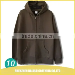 Hot Selling Anti-wrinkle Men Stylish Hoodie Jersey Fleec Jacket With 65% Cotton 35% Polyster thumbnail-3