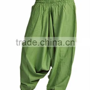 Indian Women Cotton Multi Color Harem Pants Trousers Afghani Boho Bottom thumbnail-2