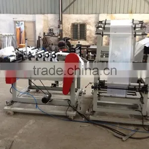 Plastic Poly Draw Handle Big Garbage Bag Making Machine To Make Ribbon Through Continuous Winding Bag thumbnail-4