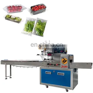 Good Quality Vegetables Packaging Machinery Vegetables Tray Bag Packing Flow Pillow Lettuce Fruit Vegetables Packing Machine thumbnail-1