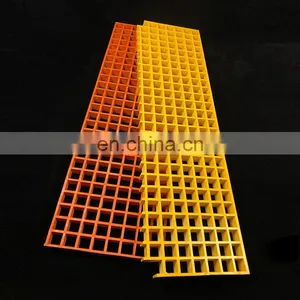 38*38mm Non Slip Fire Resistant Grp Trench Drain Grating Cover Platform thumbnail-5