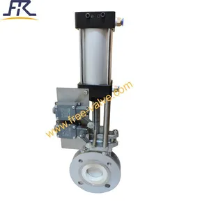 3 Inch Pneumatic Stainless Steel Ceramic Lined Knife Gate Valve thumbnail-2