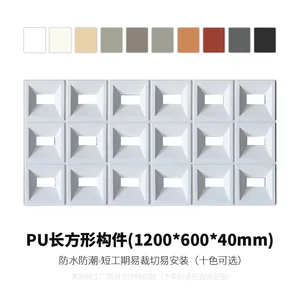 Sonsill 1200*600mm PU Stone Panels Mushroom Flow Wave Rock Stone 3D Decoration Polyurethane Stone Panel thumbnail-4