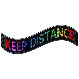 96*16 Car Windshield LED Screen Diy Indicator Light Devil Eyes App Control for Truck Animated Decorative Electronic thumbnail-1