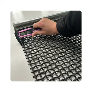 Plain Weave Wear Resistant Manganese Steel Wire Crimp Mesh Screen Vibrating Screening for Mining / Coal Washing thumbnail-2